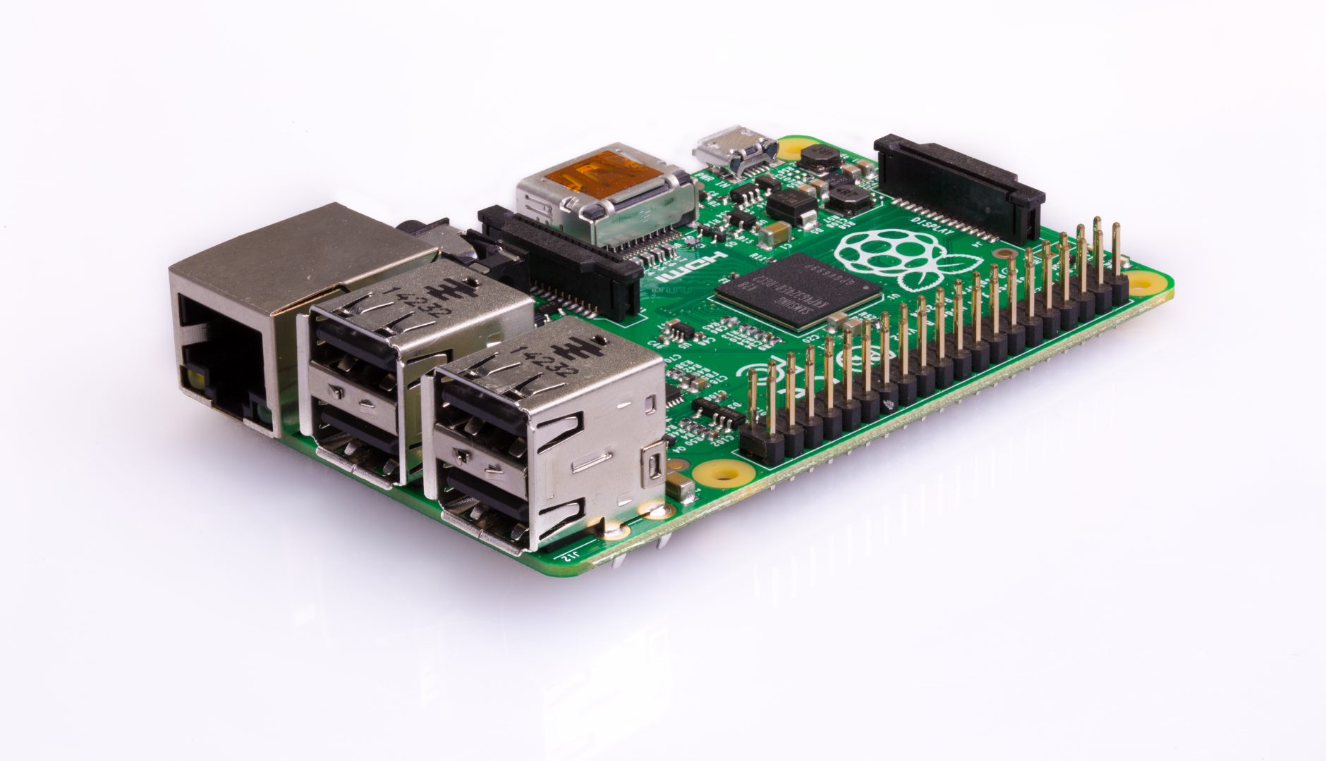 Raspberry Pi Model B ports 1880x1080